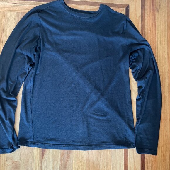 Ministry of Supply Men's Composite Merino Long Sleeve Tee, Black, Size Medium - Picture 2 of 5